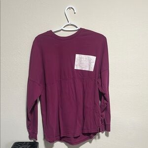 Purple Long Sleeve Shirt with Pocket